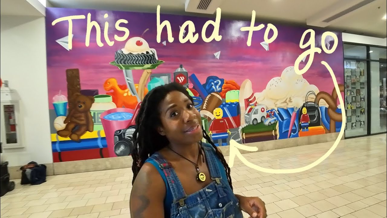 I painted this mural at a PNW mall, now I have to fix it