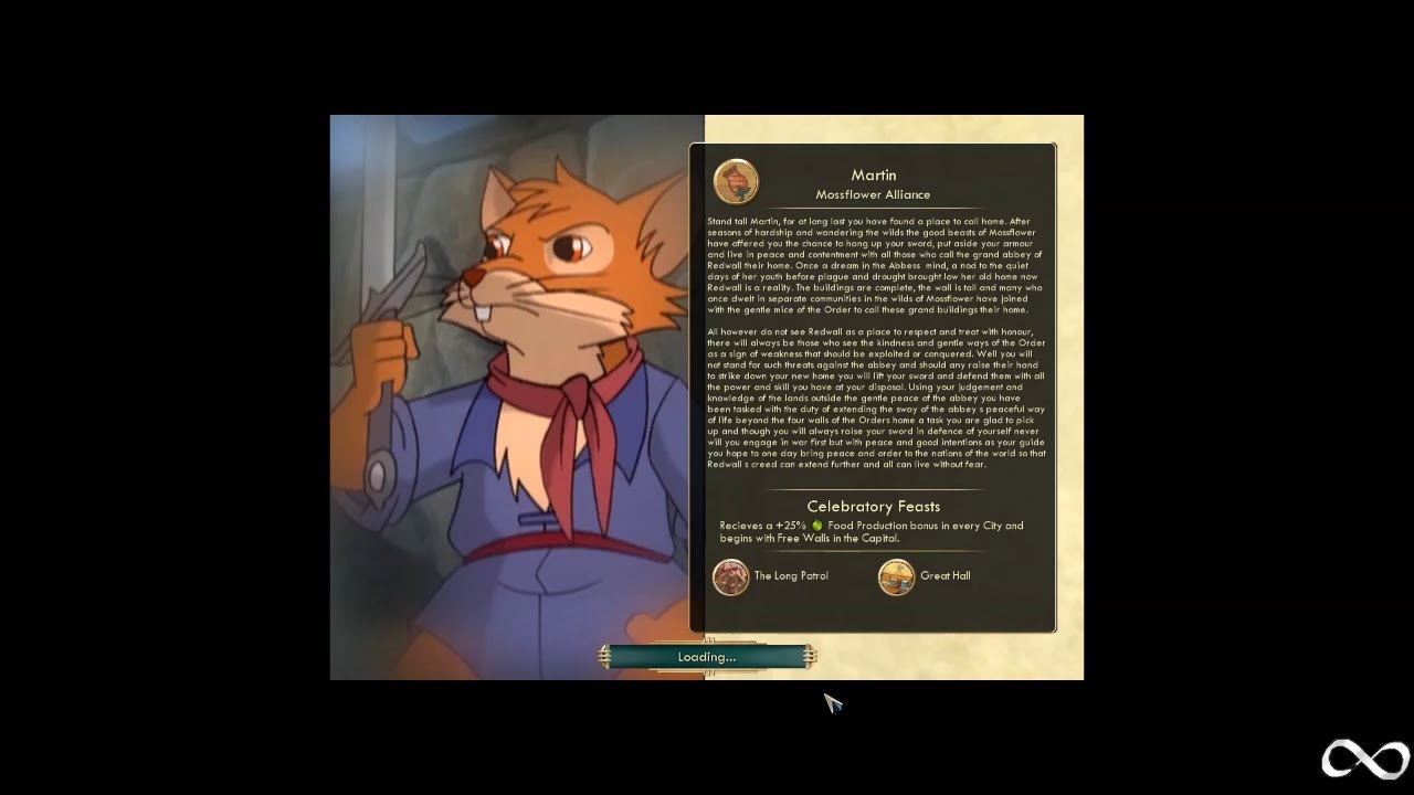 Sid Meier's Civilization V, Martin the Warrior of the Mossflower Alliance Playthrough (mod)