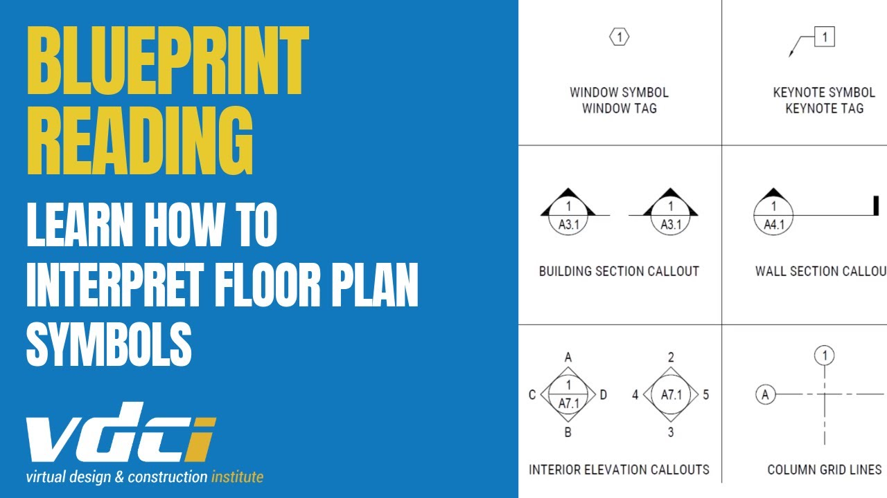 Blueprint Reading: Interpret Floor Plan Symbols