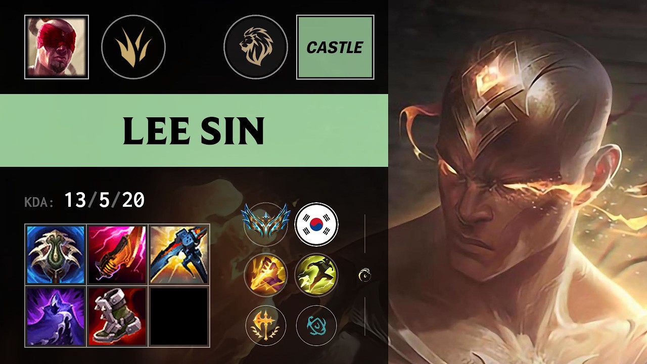 (LYON Castle) Lee Sin Jungle vs Vi - KR Challenger Patch 26.18