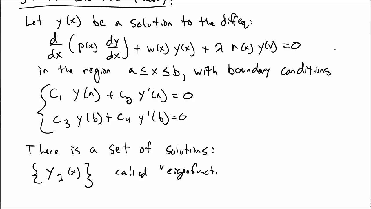 Sturm-Liouville Theory