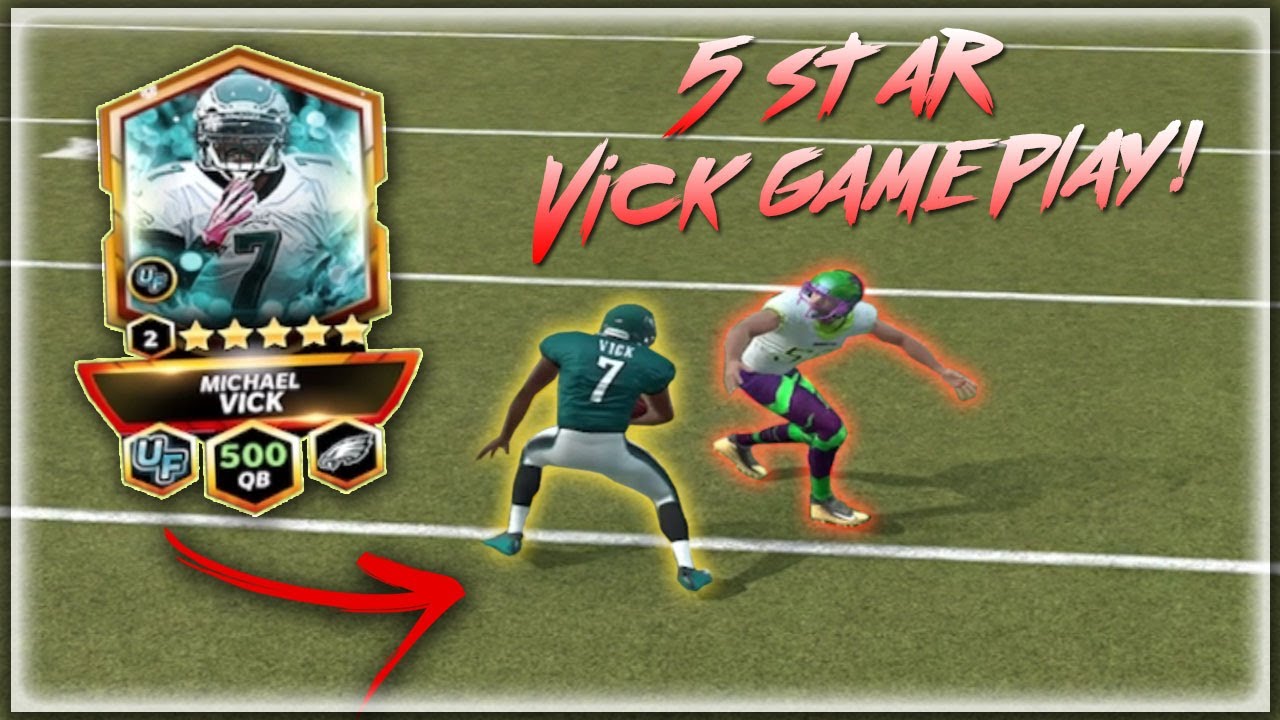 5 STAR 500 OVR ICONIC MIKE VICK GAMEPLAY IS A GLITCH!! MADDEN MOBILE 22 ICONIC GAMEPLAY!!