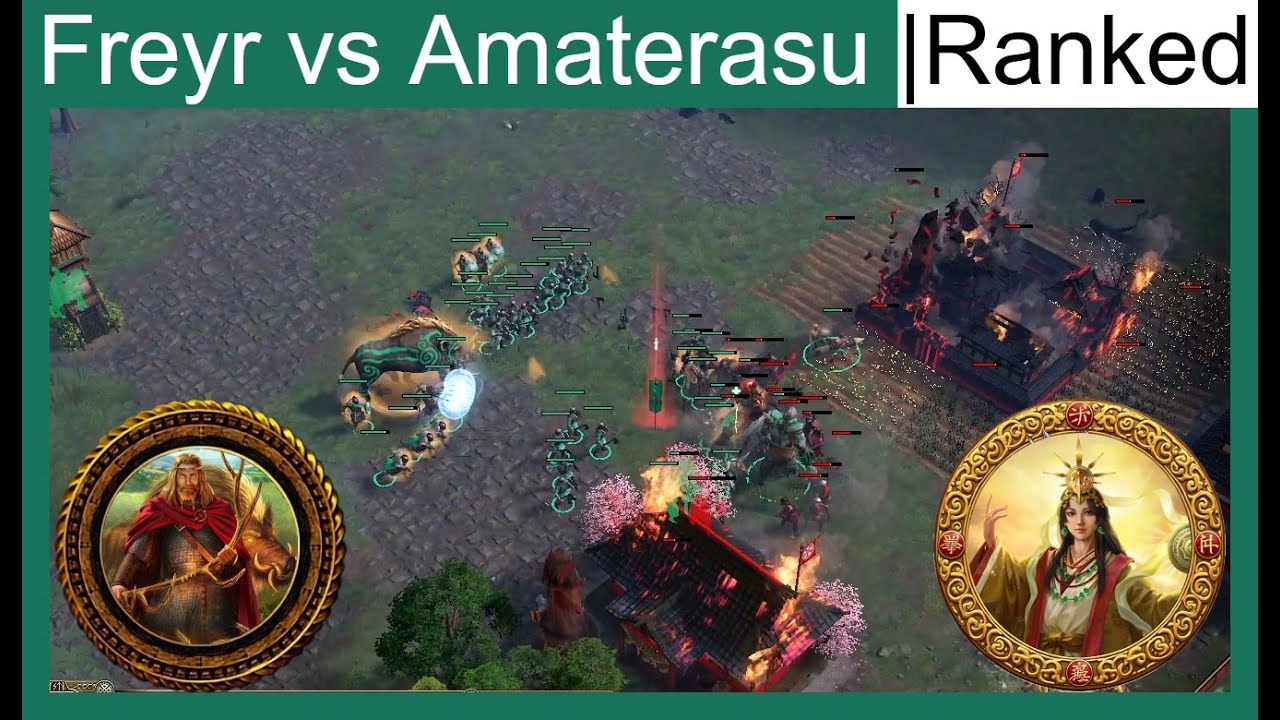 Freyr vs Amaterasu | 1v1 Ranked | Age of Mythology Retold