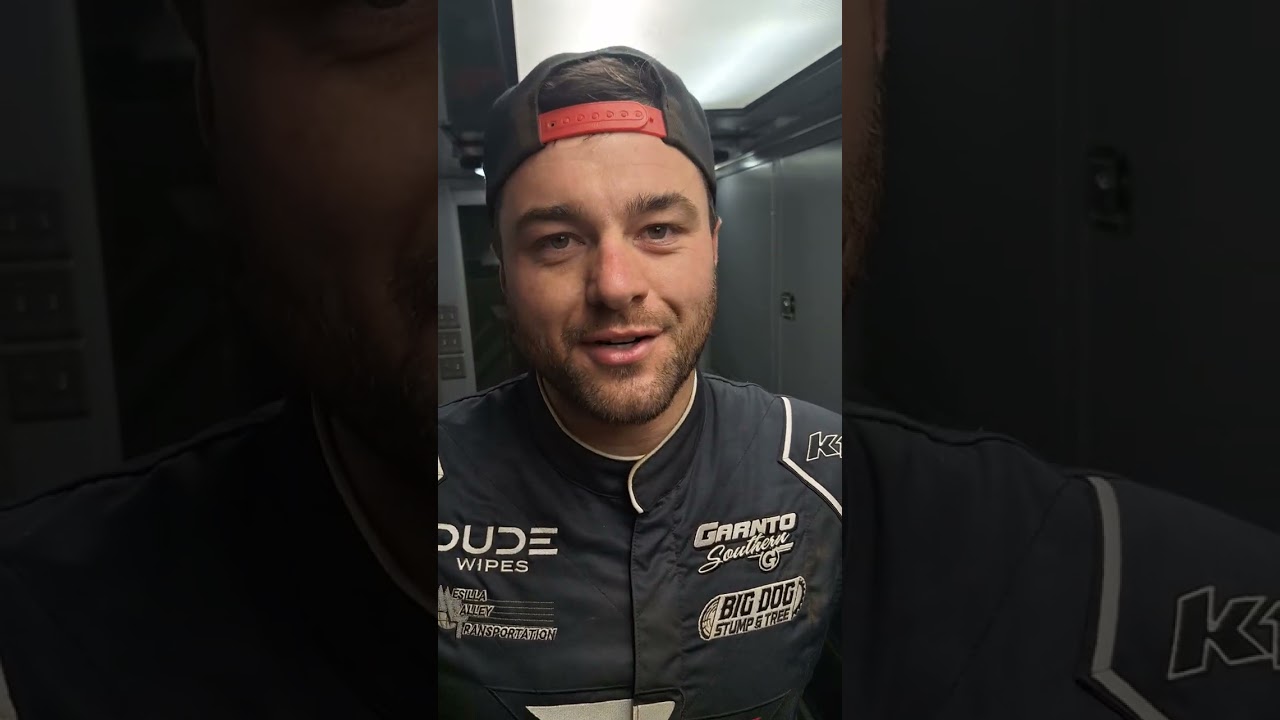 Post-race interview with Brandon Overton following his Spring Nationals win at Tazewell Speedway 