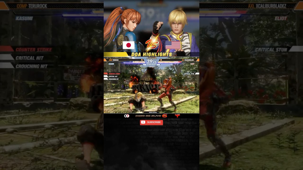 DOA Highlights ep. 3 #DOA6 - Teru Rock vs XcaliburBladez