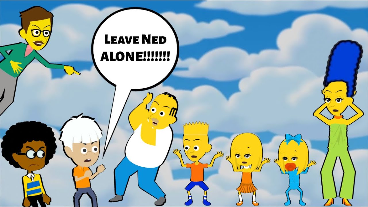 Lincoln Loud and Clyde McBride stop TWA&SF's Simpsons from abusing Ned Flanders/Ungrounded