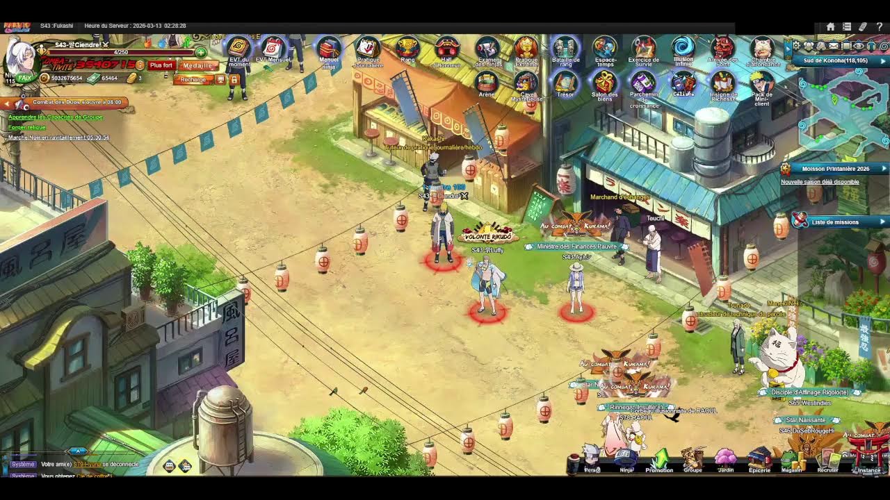 Naruto Online FR Présentation des EVT du 12/03/2026