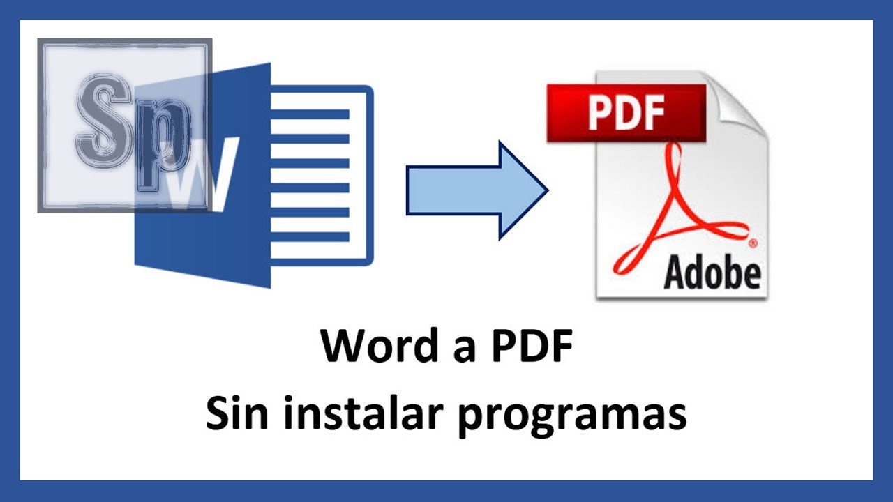 Word - Crear pdf. Convertir documento de Word a PDF. Sin instalar programas. Tutorial en espa&ntilde;ol HD