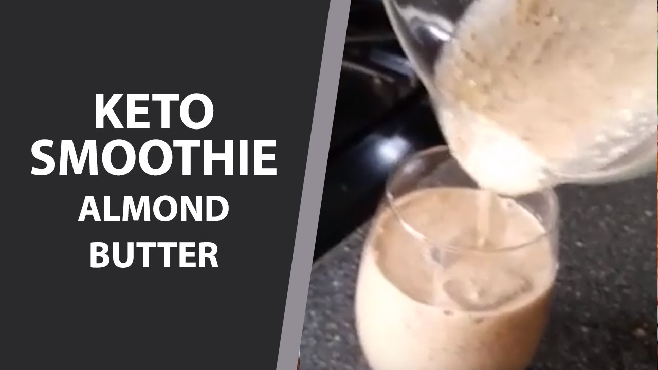 Almond butter Smoothie,Keto drink Almond milk protein shake.