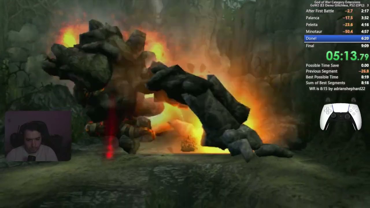 GOD OF WAR 2 E3 DEMO GLITCHLESS (7:59) FWR PS2 SPEEDRUN