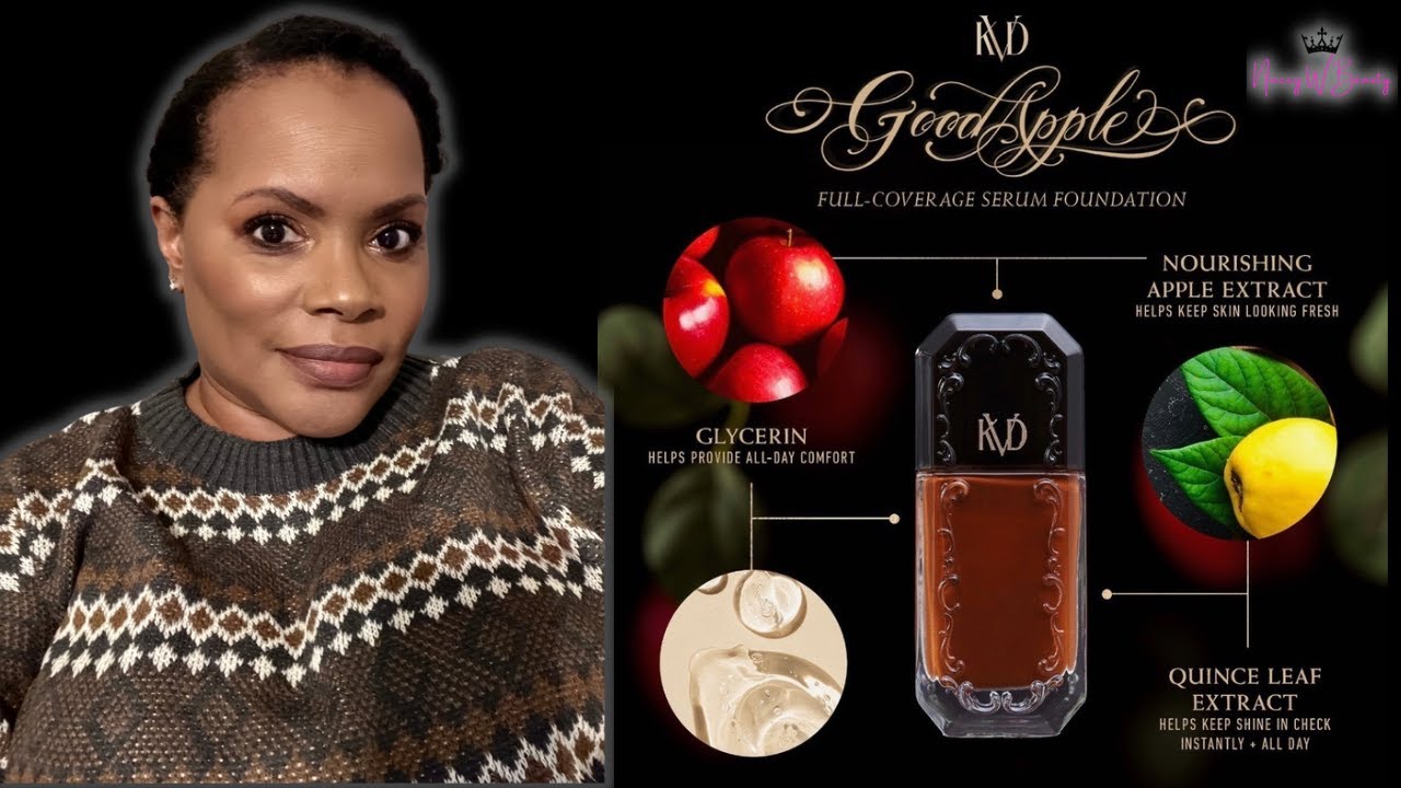 Try It With Me: KVD Good Apple Full Coverage Serum Foundation (074 Tan)