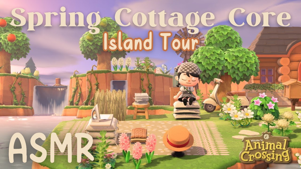 ASMR 🧺🌱 Spring Cottage Core Island Tour - Animal Crossing: New Horizons