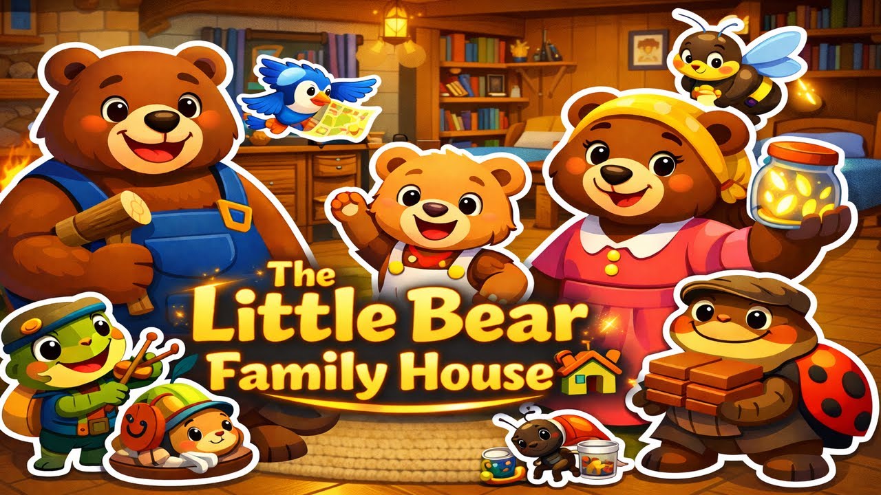 The Little Bear Family House 🐻🏡 | 46-Min 3D Animated Family Story (Cozy Forest Adventure)