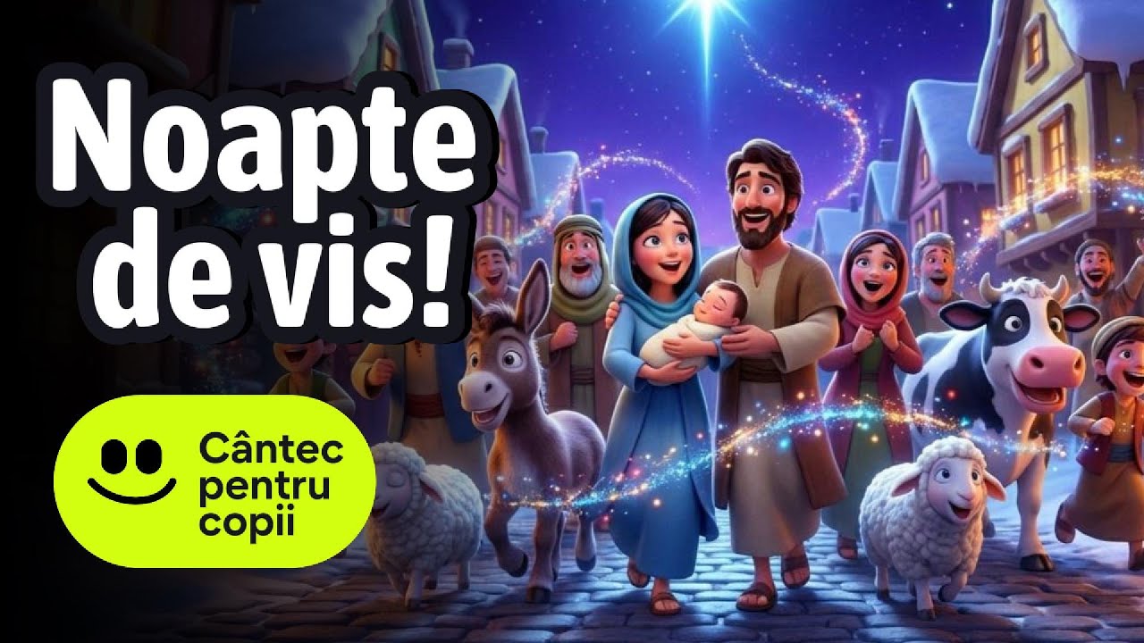 Noapte de vis - Cântec animat pentru copii | Colind tradițional | Desene animate | Poveste de iarnă
