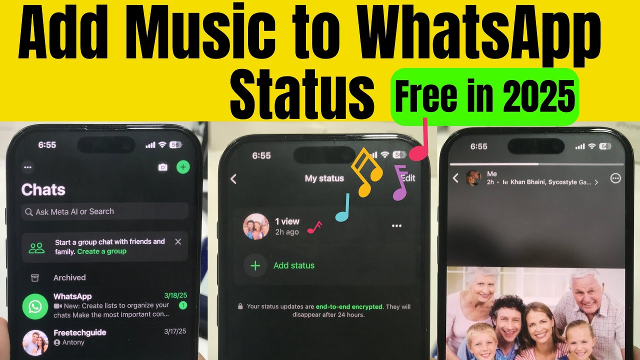 How to Add Music to WhatsApp Status on iPhone & Android - 2026 Updated