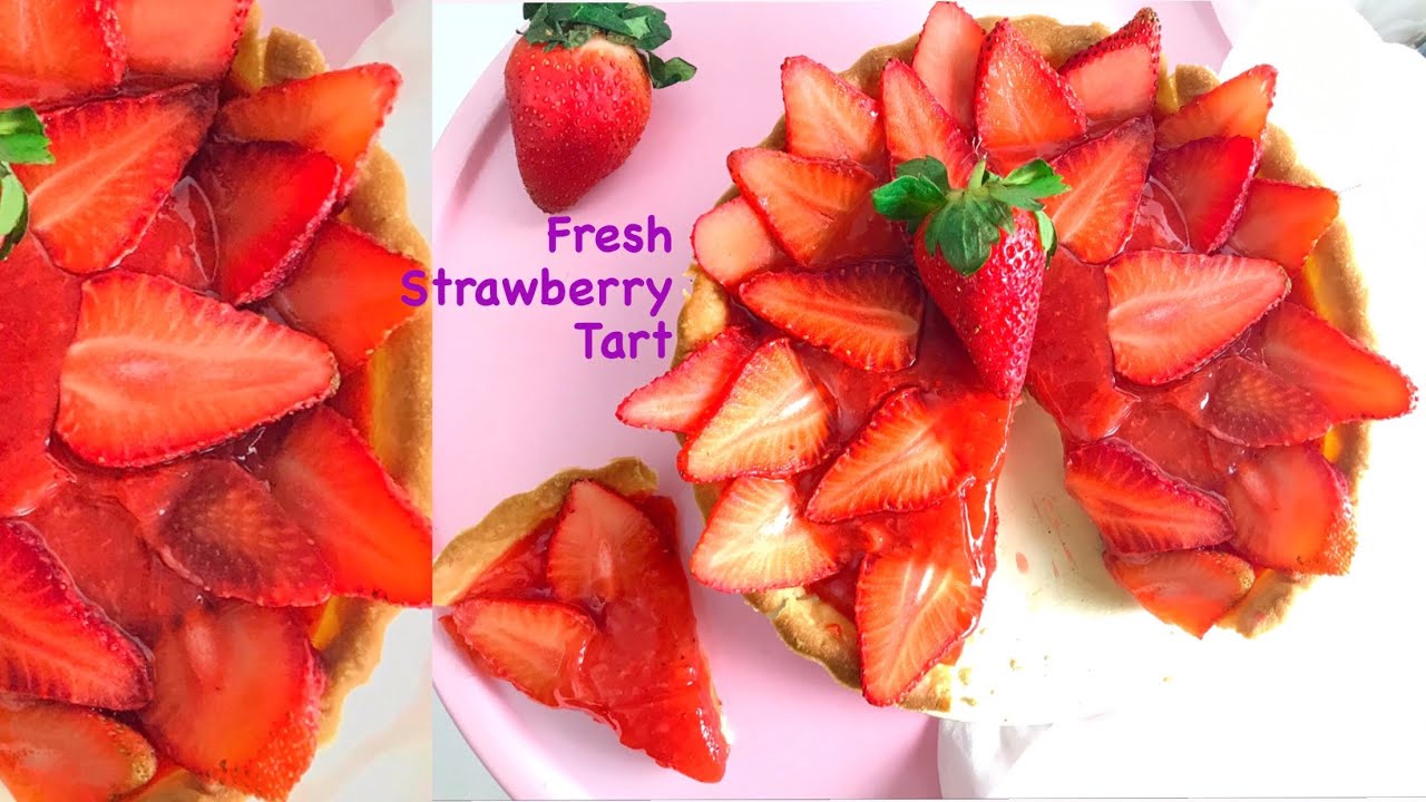 Fresh Strawberry Tart｜Happy Valentine's Day | Valentines Day Recipe | DIY Strawberry Eggless Tart