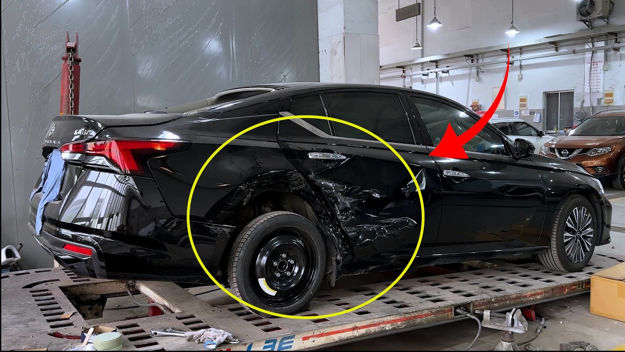 Nissan Teana right side accident repair