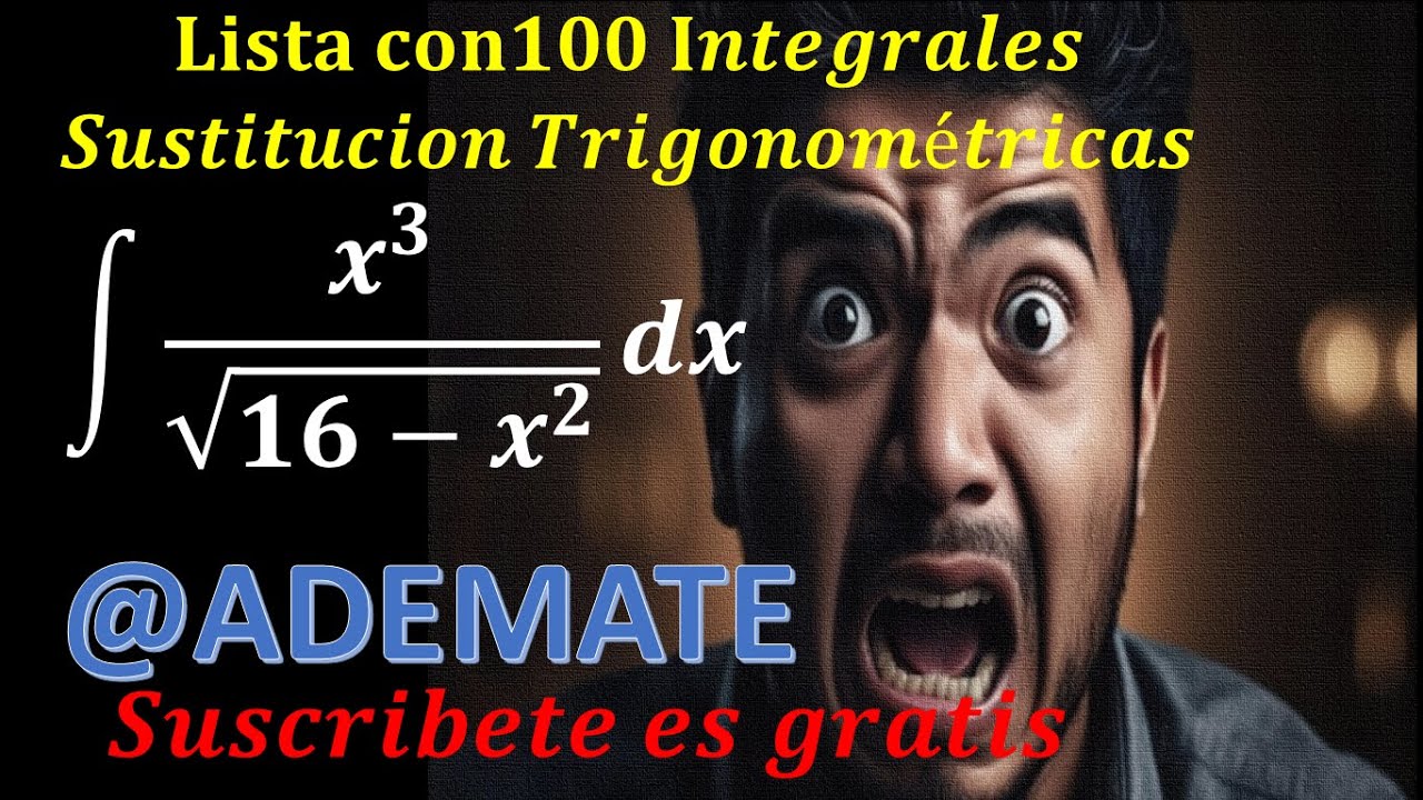 100 integrales por sustitución trigonométrica ejemplo 93 integral de (x^3)/(sqrt(16-x^2))