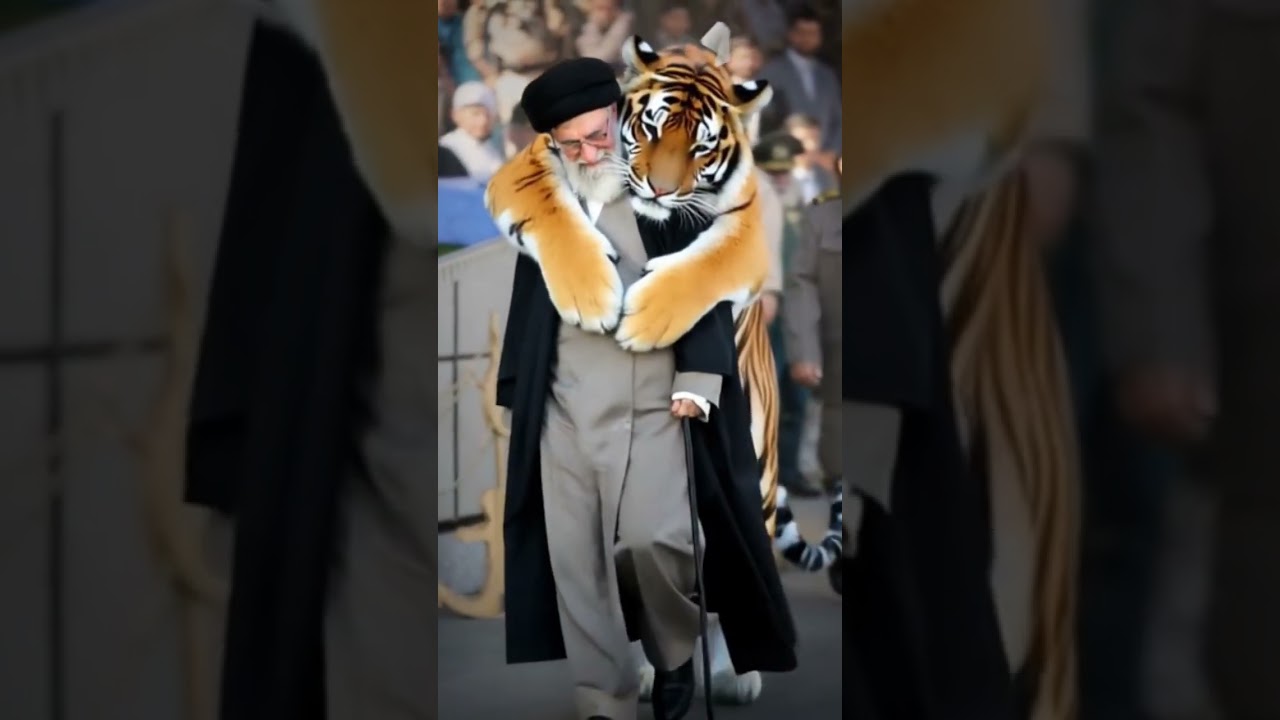 Ayatollah Khameni Tiger wala video 📸 #shorts #ayatollah #khamenei #iran #israel #pakistan #india
