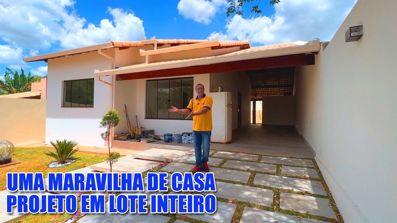 Projeto de casa em lote inteiro l muito espaço com área gourmet para sua família aproveitar $450.000