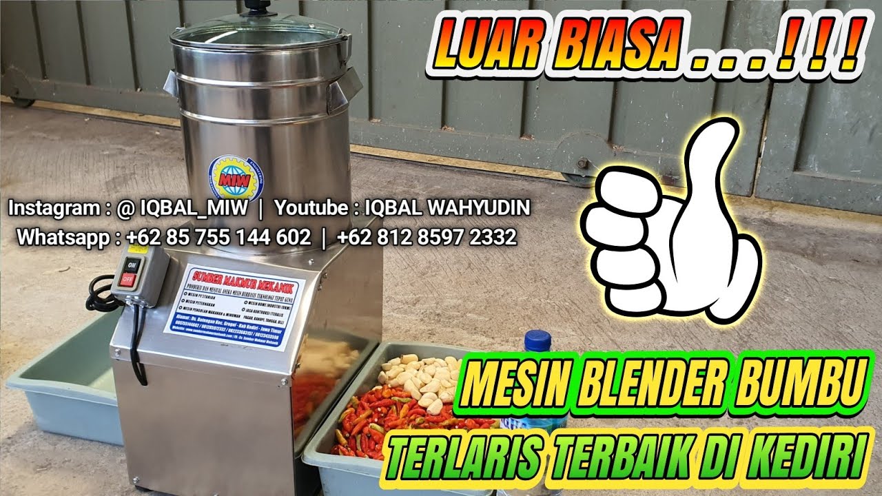 MESIN BLENDER BUMBU MURAH BERKAPASTAS 5KG PROSES BUMBU BASAH 🔴 MESIN GILING BUMBU HALUS MURAH