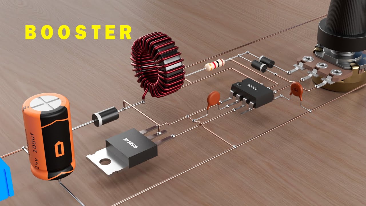 DC to DC Boost Converter Using NE555 | Simple Voltage Booster Circuit