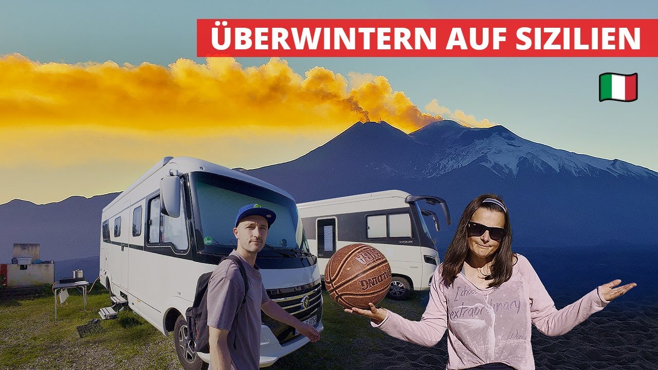 Wohnmobil-Reisevlog: Winter auf Sizilien 🇮🇹 | Schwimmen, Outdoor-Gym & Basketball