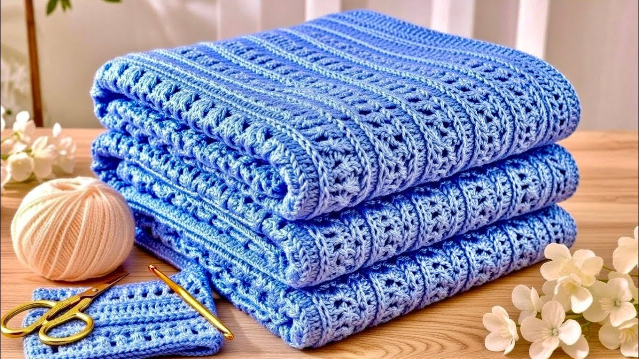 Easy Crochet Blanket Stitch Tutorial💚 Step-by-Step for Absolute Beginners