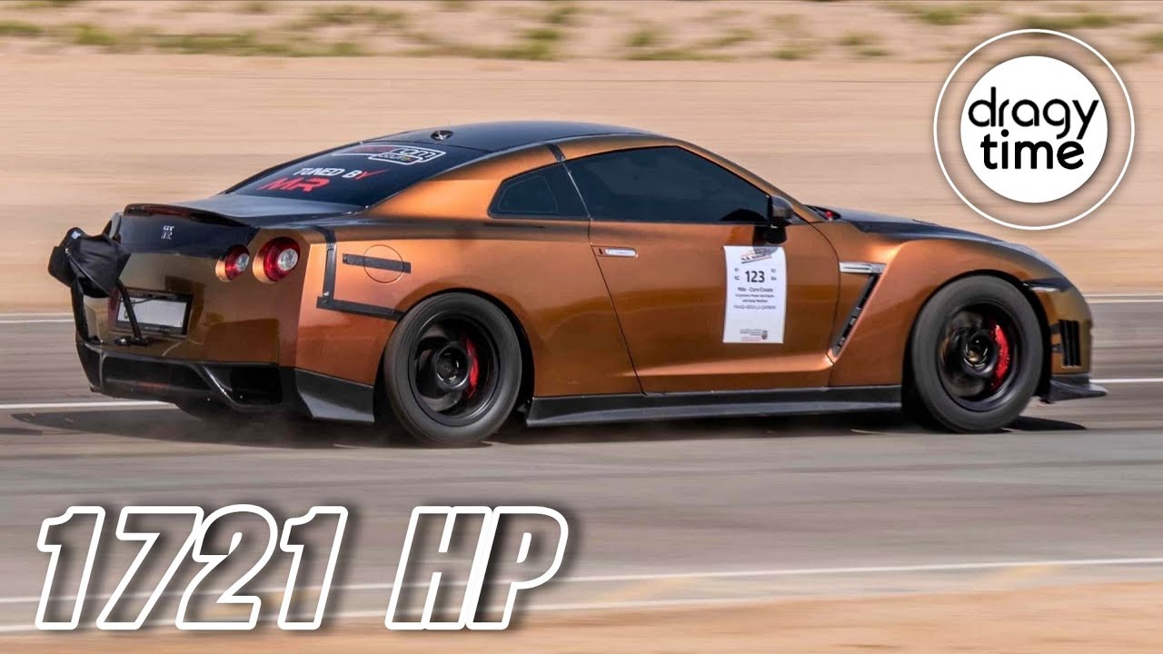 1721 HP Nissan GT-R R35 | Extreme fast acceleration from 0-353 Km/h (219 mph) 