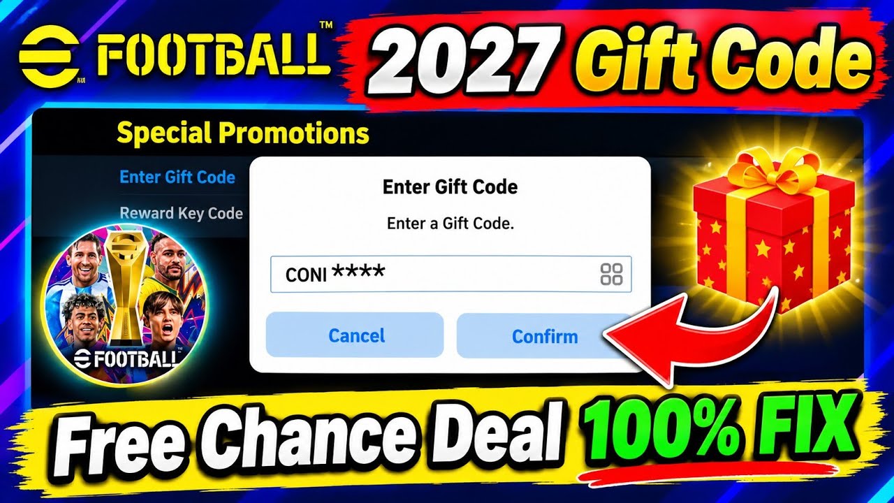 How to Redeem eFootball (2027 Gift Code  Step-by-Step Guide) | Get Free Chance Deal & Rewards