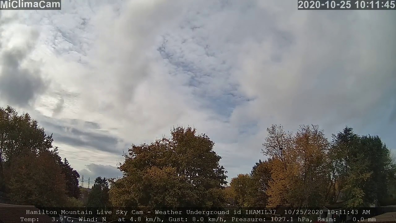 Hamilton Mountain, ON - Live Weather Sky Cam - 10/25/20