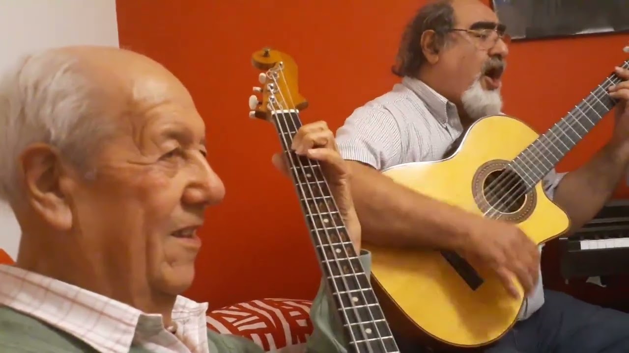 Esta noche no voy. José Zarate, Carlitos Gil, el profe y el cumpleañero (80 años) Luis Villarreal 