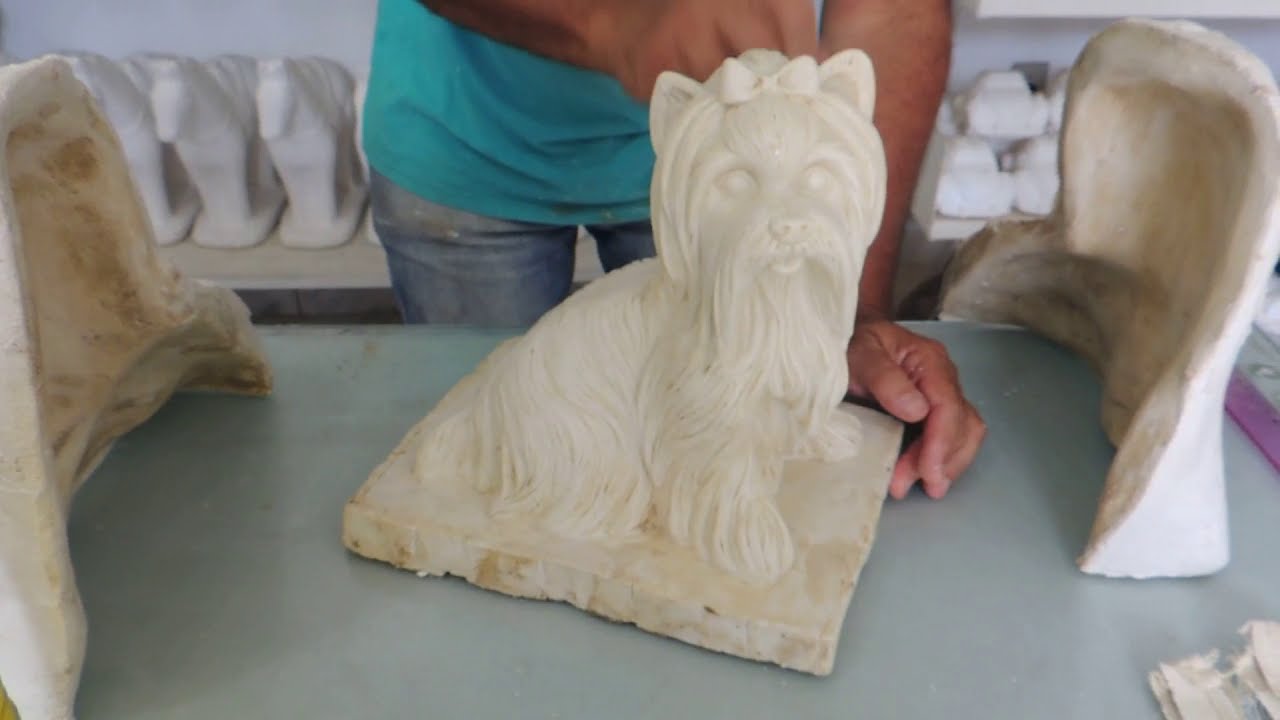 FABRICAÇÃO DE FORMA DE SILICONE - COFRE CACHORRO YORKSHIRE. Pt.3/4