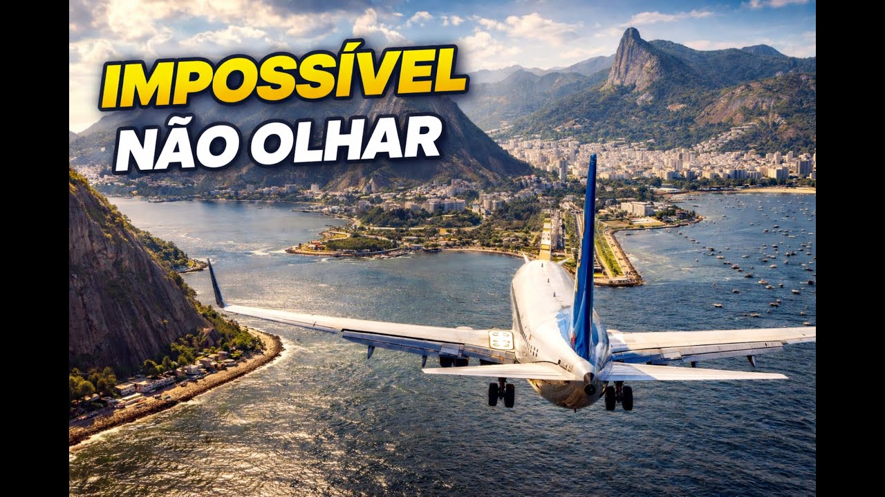 ENTRE PRÉDIOS E O MAR… POUSO NO SANTOS DUMONT