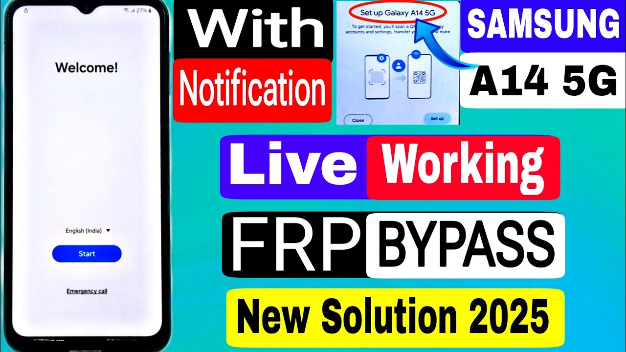 Finally Notification Method:- Samsung A14 5G {A146B} Frp Bypass | A14 Frp Android 14/15 Remove FRP
