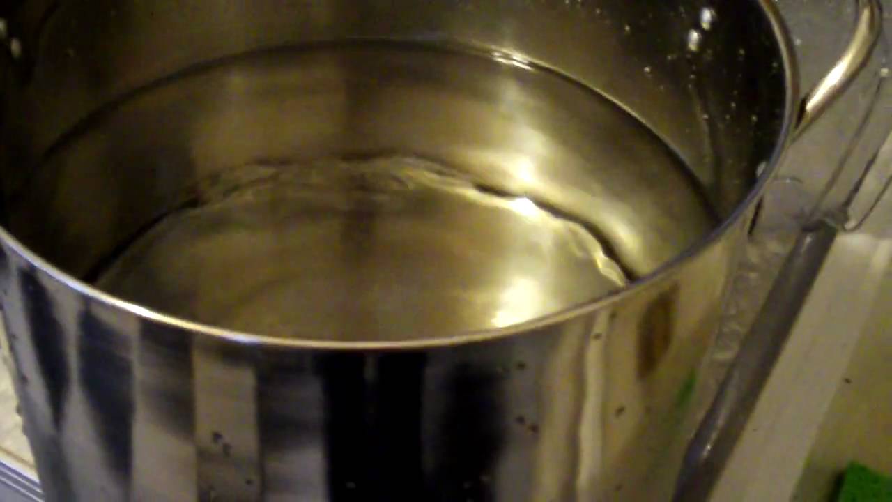 Beer making - Step 2 - Fill pot with 11 litres of water and boil