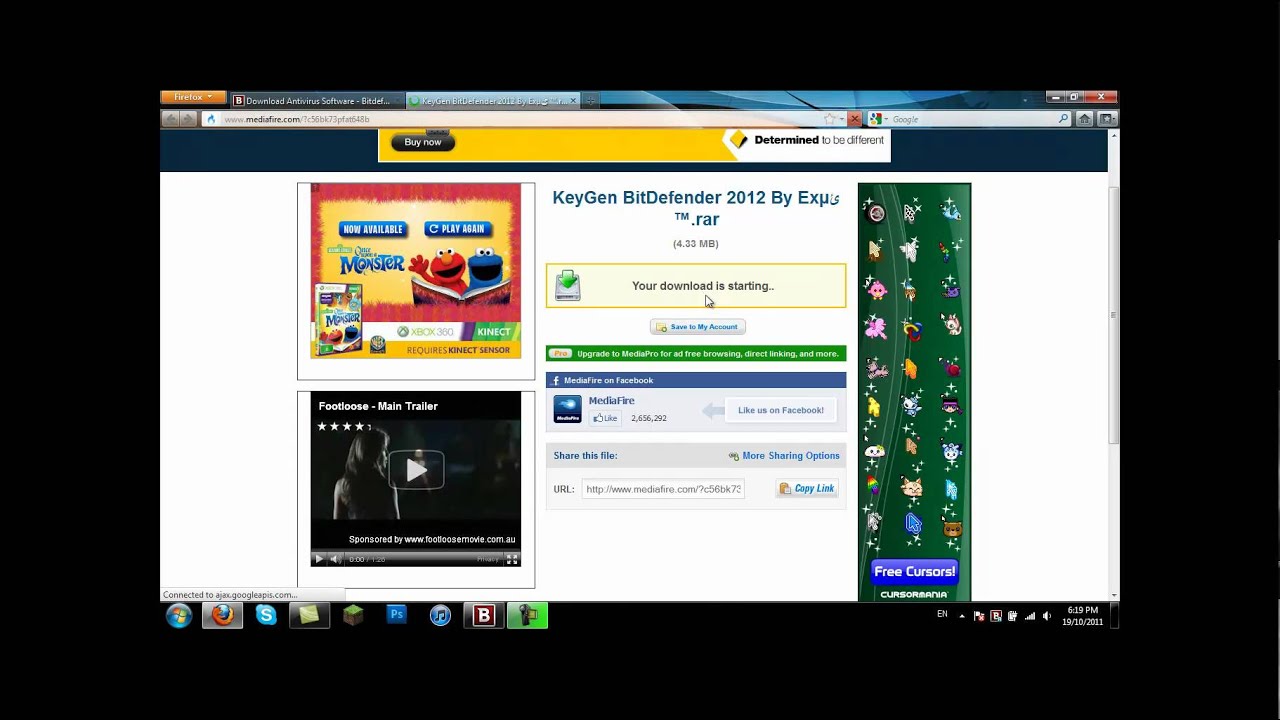 How to get bit defender 2012 for free...keygen