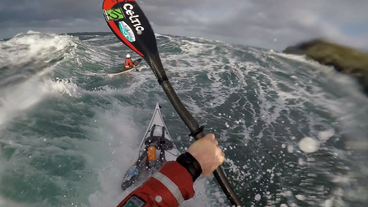 Sea Kayaking at Calf Sound Isle of Man - spring tides 3rd December '17