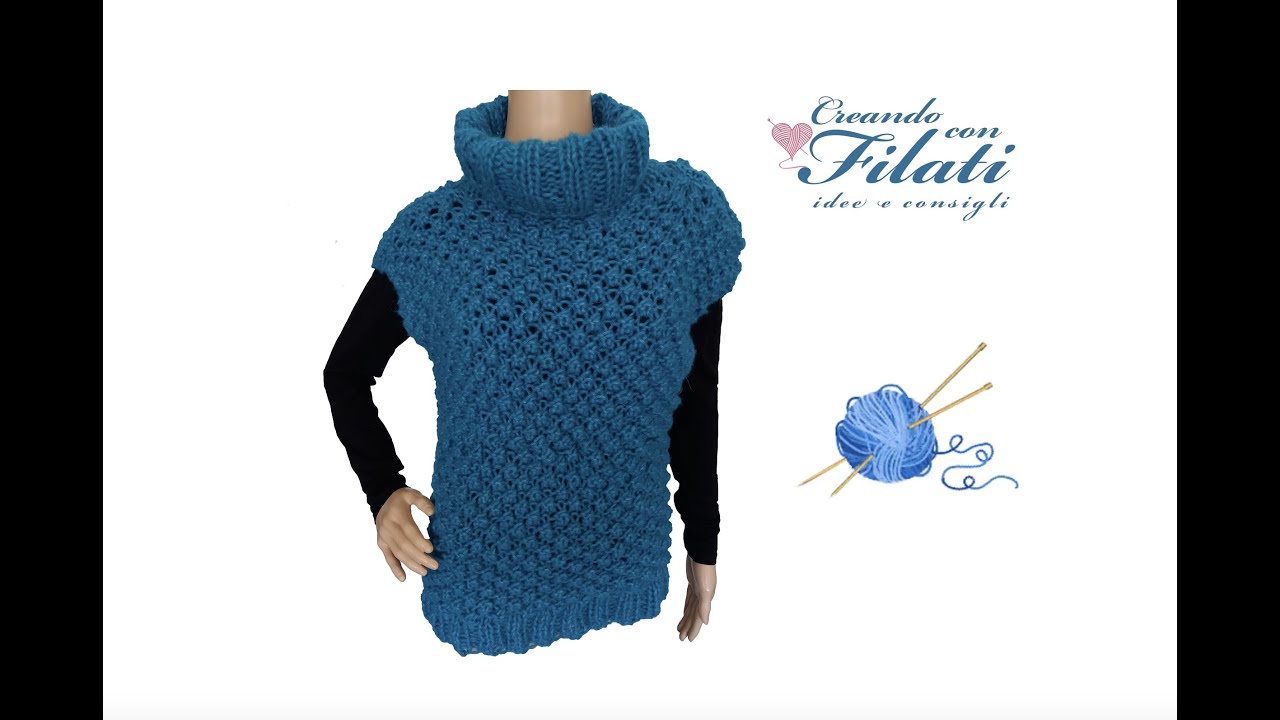 Smanicato "Clara" tutorial ai ferri 💕Creando con i filati💕
