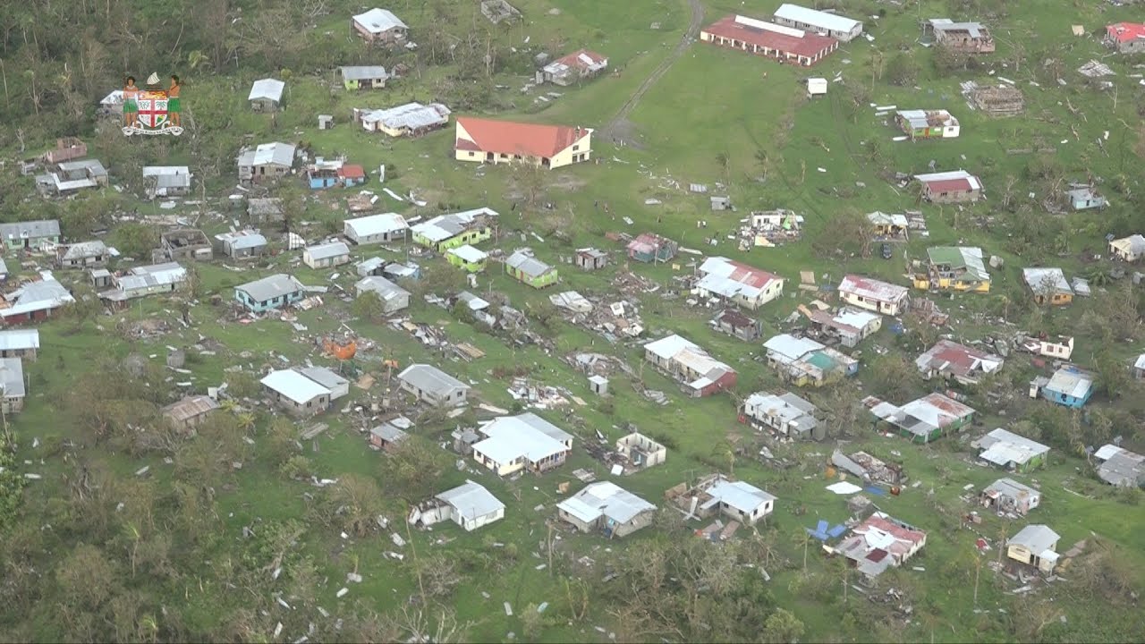 Aerial footage of Kadavu after TC Harold