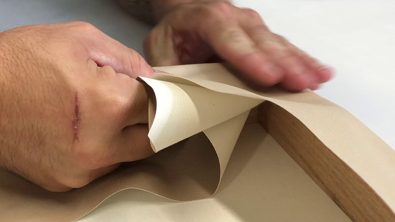 How to Stretch a Canvas with Gallery Wrapped Corners over a Wooden Frame