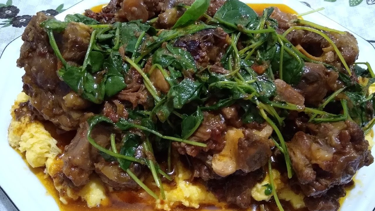 Rabada com agrião e polenta cremosa! ❤️ | Deliciosa!!!