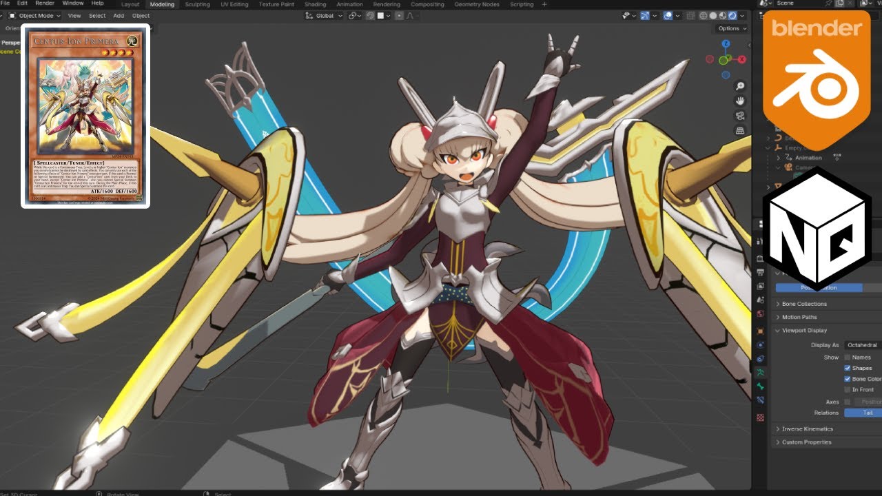 Blender 3D Modeling Monster From Yugioh - Centur-Ion Primera - NhijQuang
