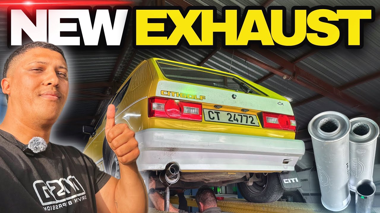 MY VW CITI GOLF MK1 GETS A NEW EXHAUST SYSTEM!! 🔥😁#mk1 #exhaust 