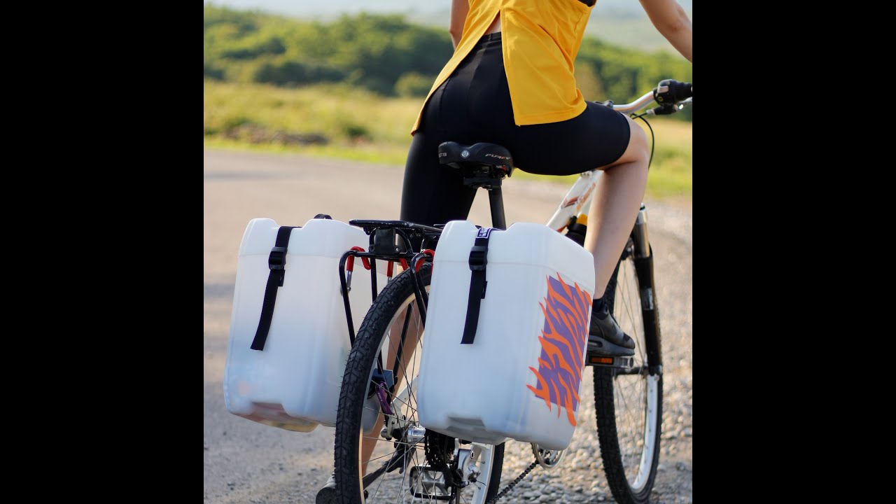 Alforja Casera de Bicicleta Impermeable. Sujecion profesional. Bidorjas para cicloturismo 10l a 35l