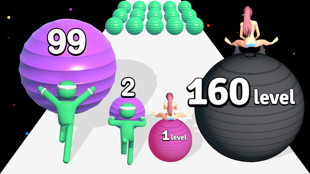 LEVEL UP 'Yoga + Gym' Ball Run - Геймплей ASMR