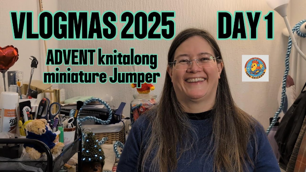 Vlogmas 2025 Day 1 Advent Knitalong Miniature Jumper Buttercup Miniatures