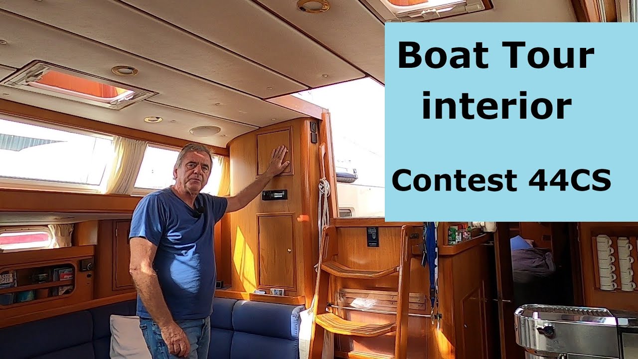 Boat Tour Contest 44CS, under deck layout and equipment