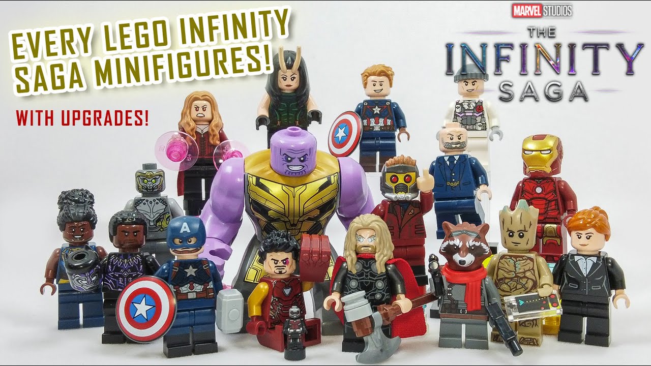 Every LEGO Marvel Infinity Saga Minifigure ever made Summer 2021 (/w custom upgrades)! LEGO vs Movie