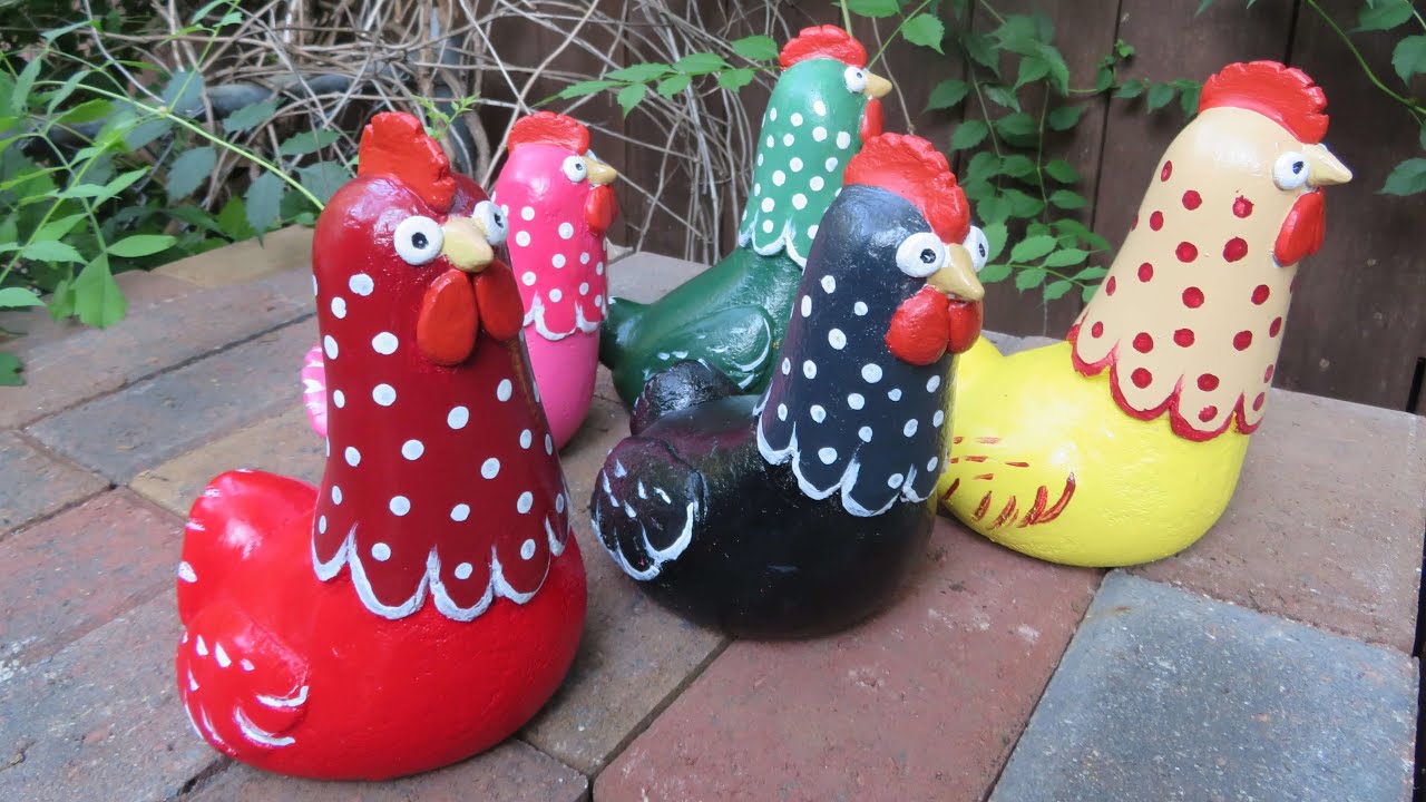 Como Hacer una Gallinita de Cemento